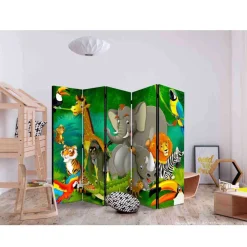 Kinder Wohnen Niedlicher Kinder Paravent Dschungeltiere - Adatto