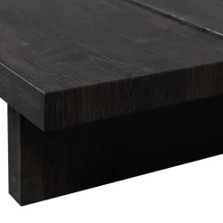 Wohnen Asiatische Möbel*Niedriger Couchtisch in Dunkelbraun Holzoptik - Rosiblo