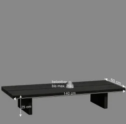 Wohnen Asiatische Möbel*Niedriger Couchtisch in Dunkelbraun Holzoptik - Rosiblo