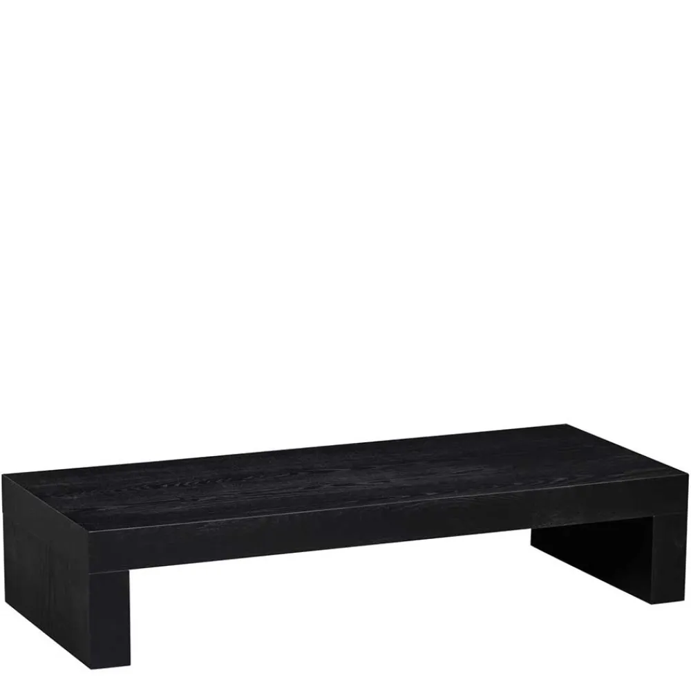 Wohnen Asiatische Möbel*Niedriger Japandi Wohnzimmertisch in Schwarz - Milana