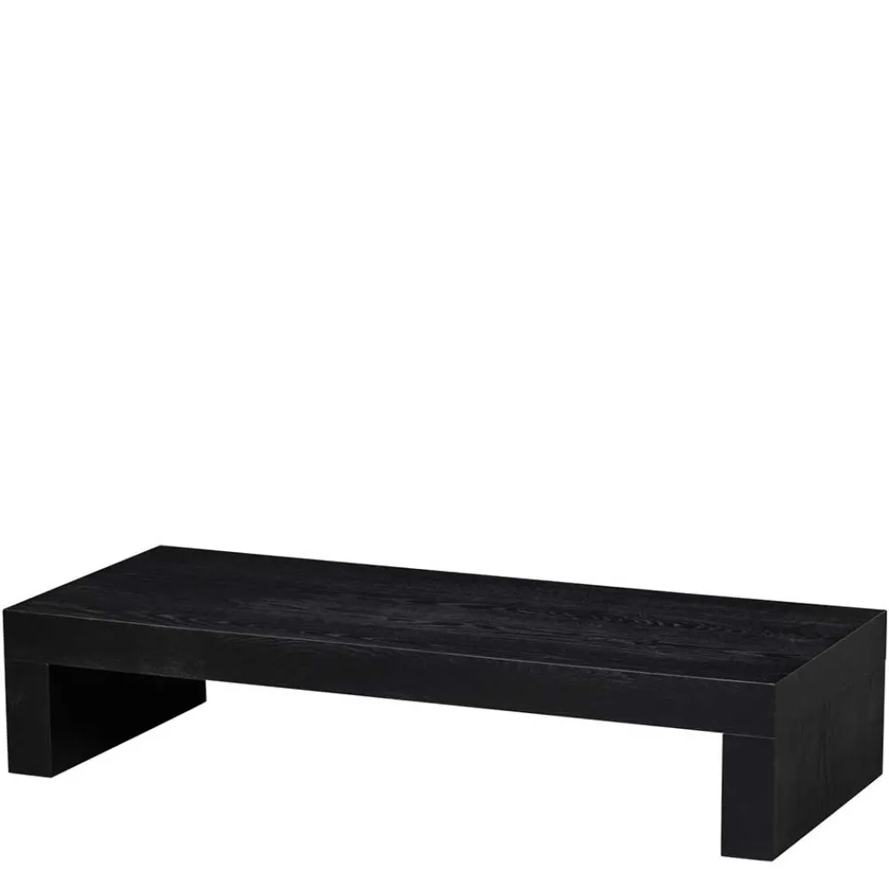 Wohnen Asiatische Möbel*Niedriger Japandi Wohnzimmertisch in Schwarz - Milana