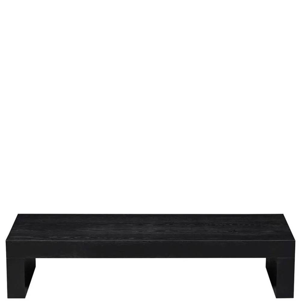 Wohnen Asiatische Möbel*Niedriger Japandi Wohnzimmertisch in Schwarz - Milana