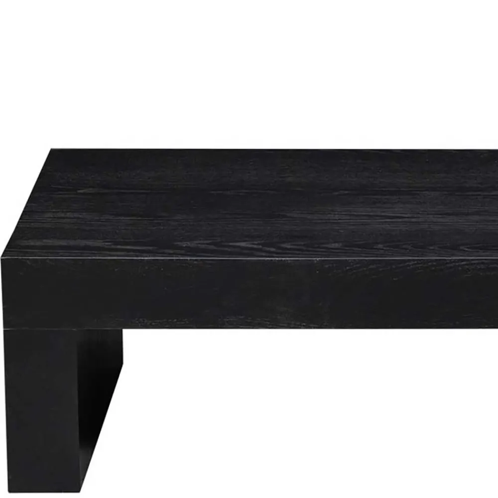 Wohnen Asiatische Möbel*Niedriger Japandi Wohnzimmertisch in Schwarz - Milana