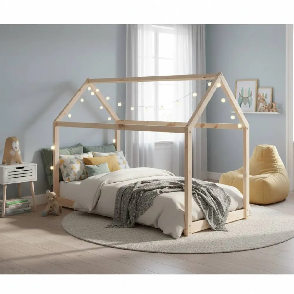 Kinder Wohnen Niedriges Haus Kinderbett in 90x200 - Durango