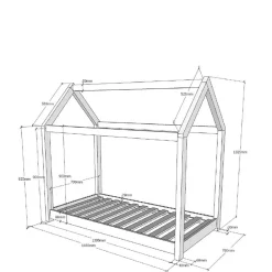 Kinder Wohnen Niedriges Kinderbett im Hausdesign - Racing