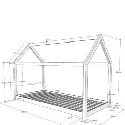 Kinder Wohnen Niedriges Kinderbett im Hausdesign - Racing