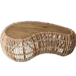 Wohnen Nieren Couchtisch Stalinos aus Rattan