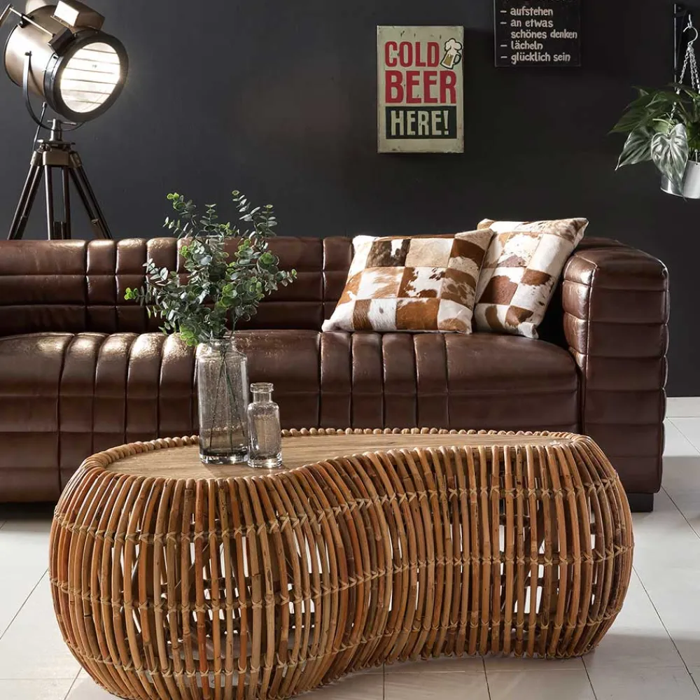 Wohnen Nieren Couchtisch Stalinos aus Rattan