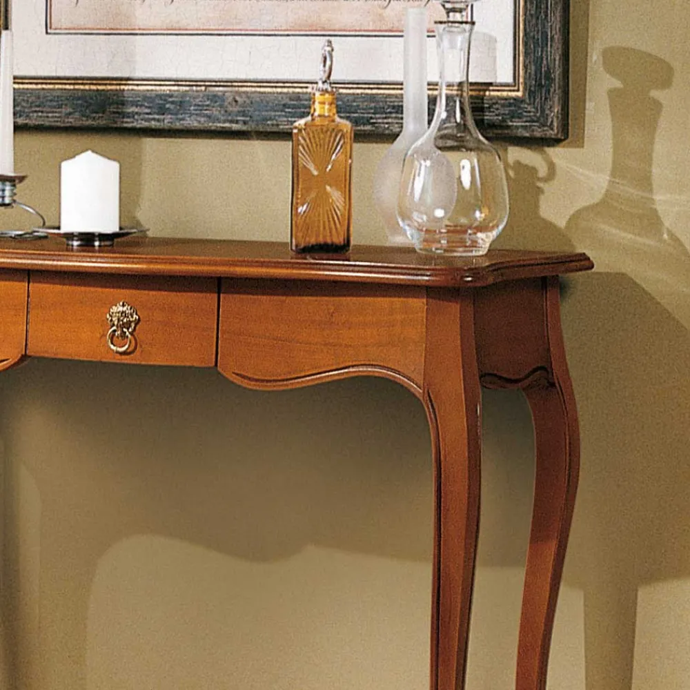 Wohnen Nussbaum Furnier Konsolentisch Lurna klassisch