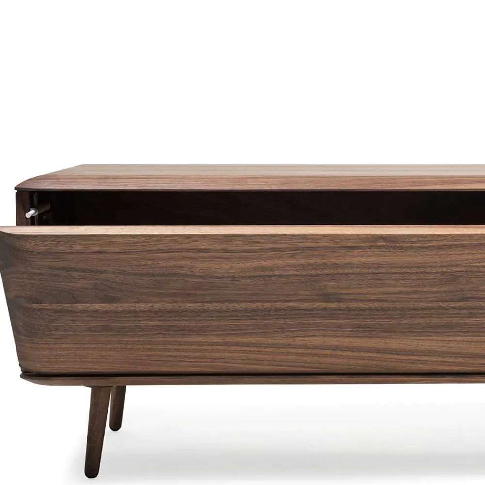 Wohnen Nussbaum TV Board in Natur geölt - Rivossa