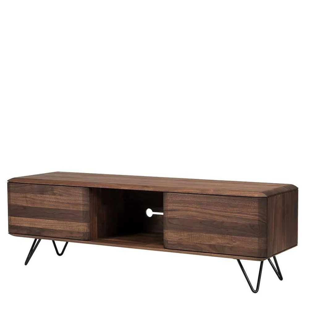 Wohnen Braune Möbel|Sideboards & Kommoden*Nussbaum TV Lowboard 220 cm breit - Rivossa
