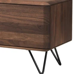 Wohnen Tv & Hifi-Möbel|Tv & Hifi-Möbel*Nussbaum TV Schrank mit Metallbeinen - Rivossa