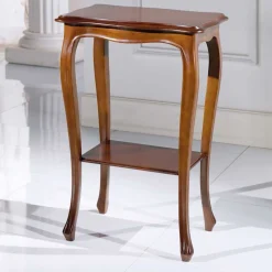 Wohnen Nussbaumfarbener Beistelltisch Luvretto im Design Italienisch