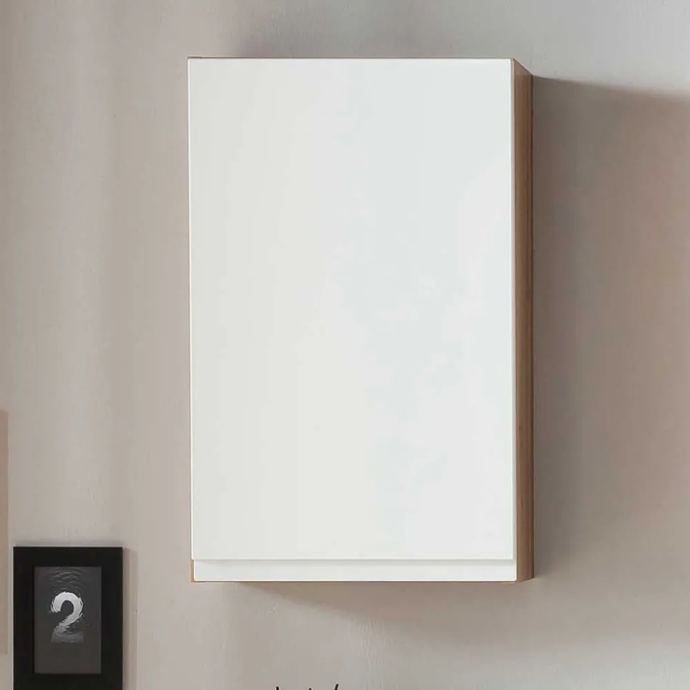 Wohnen Oberer Badezimmerschrank in Weiß & Wildeiche - Eight