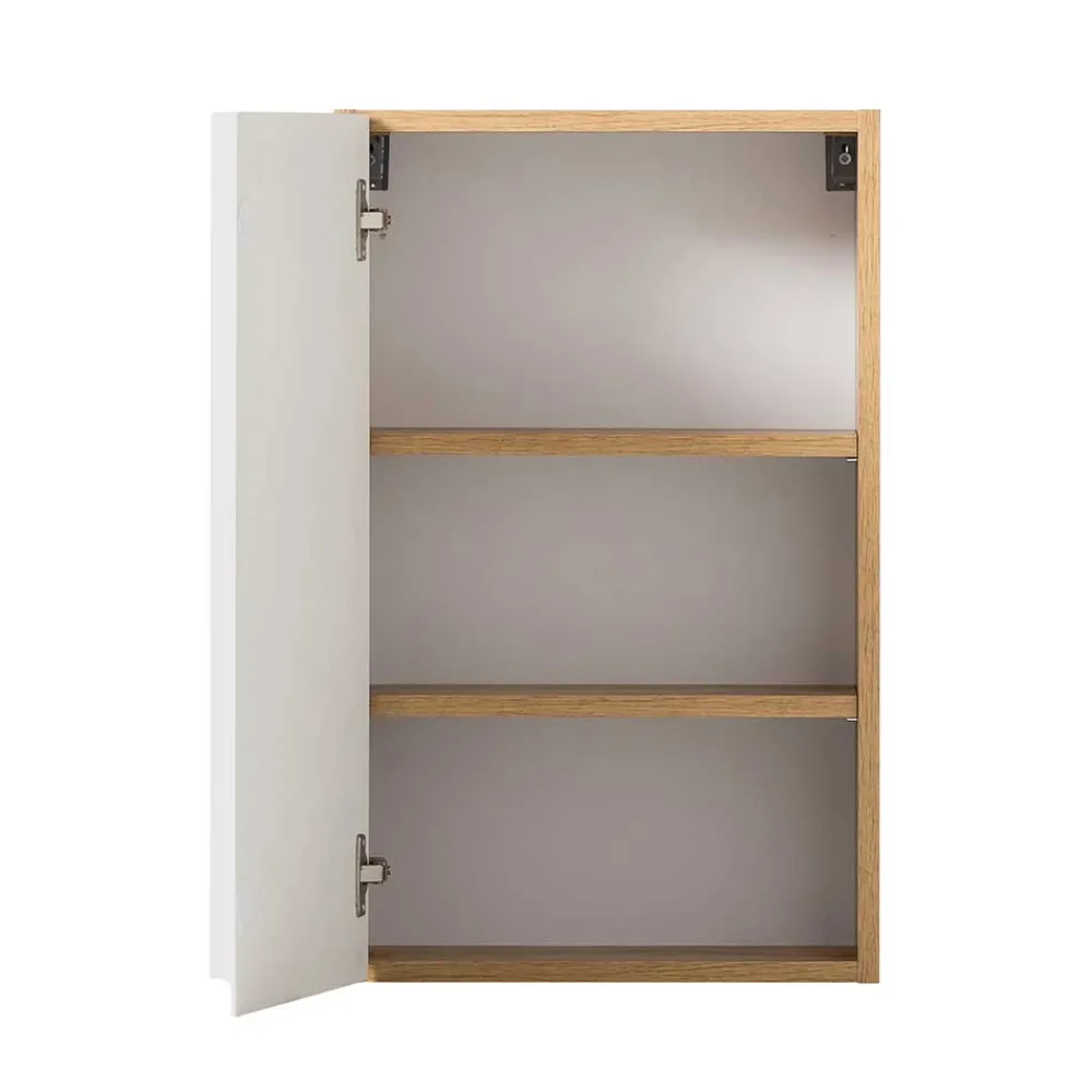 Wohnen Oberer Badezimmerschrank in Weiß & Wildeiche - Eight
