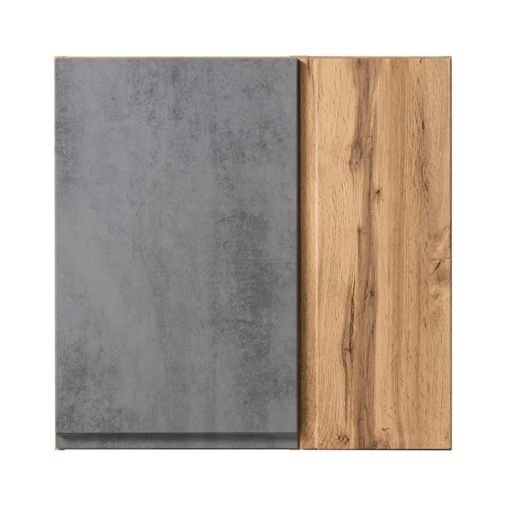 Wohnen Oberschrank fürs Bad in Wildeiche & Beton - Mia