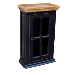 Wohnen Kolonialmöbel|Schränke*Oberschrank Sentiments in Schwarz