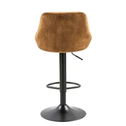 Wohnen Barhocker|Hocker*Ockerfarbene Barstühle mit Rauten-Steppung - Campitello (2er Set)