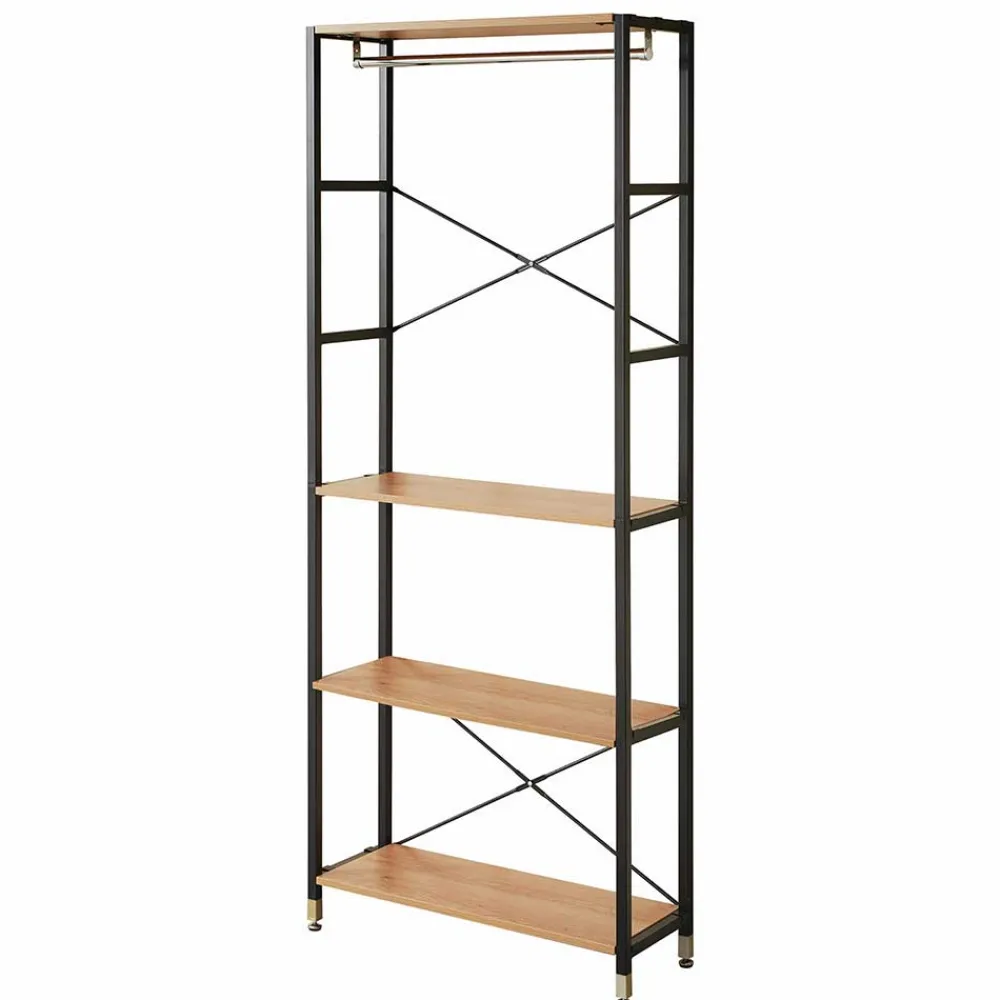 Wohnen Diele Komplett|Garderoben*Offenes Garderobenregal mit Kleiderstange - Pepper