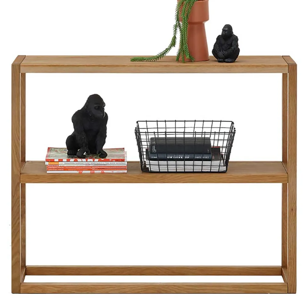 Wohnen Telefontische*Offenes Regal Konsole aus Eichenholz - Gangizo