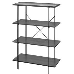 Wohnen Esszimmerregale|Regale*Offenes Regal mit Rillenstruktur Glas Boden - Pluggia