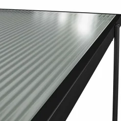 Wohnen Esszimmerregale|Regale*Offenes Regal mit Rillenstruktur Glas Boden - Pluggia