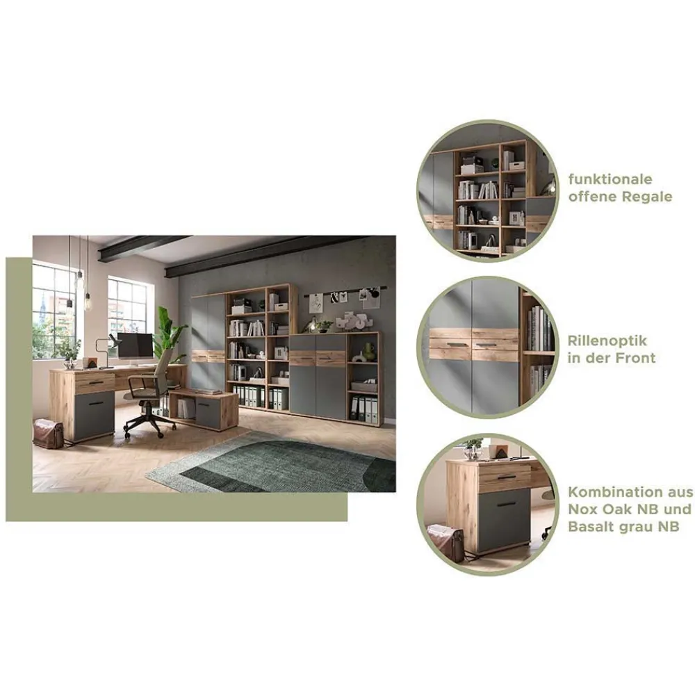 Wohnen Office Aktenregal mit drei Fächern - Lucios