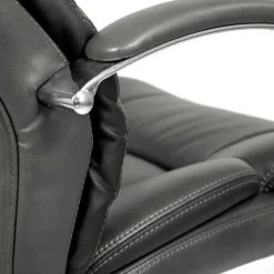 Wohnen Office Chefsessel in Dunkelgrau & Chrom - Lajara