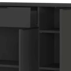 Wohnen Office Einrichtung in Dunkelgrau - Tila (vierteilig)