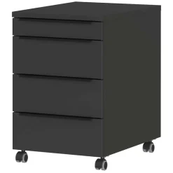 Wohnen Office Einrichtung in Dunkelgrau - Tila (vierteilig)