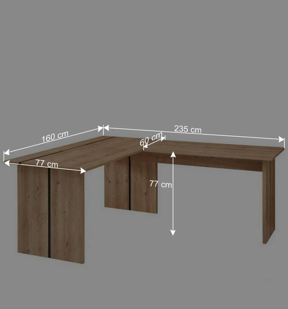 Wohnen Office Möbelset teilmassiv - Emly (achtteilig)
