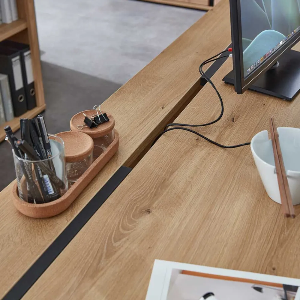 Wohnen Office Möbelset teilmassiv - Emly (achtteilig)