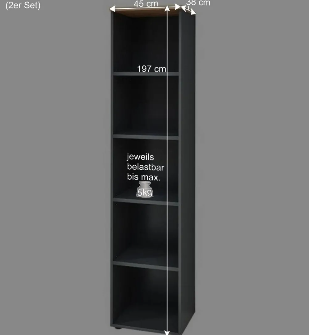 Wohnen Regale|Esszimmerregale*Office Regale Set - Kuetra (dreiteilig)