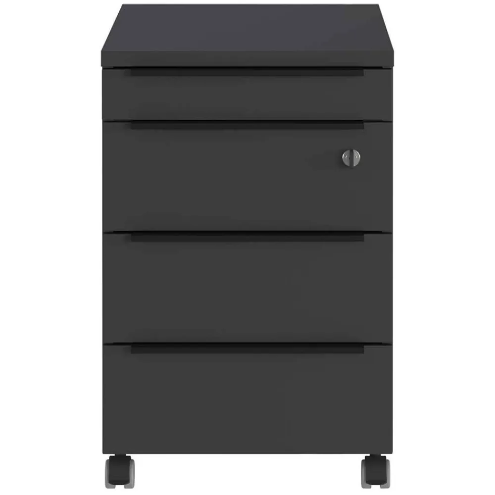 Wohnen Office Rollcontainer in Dunkelgrau - Tila