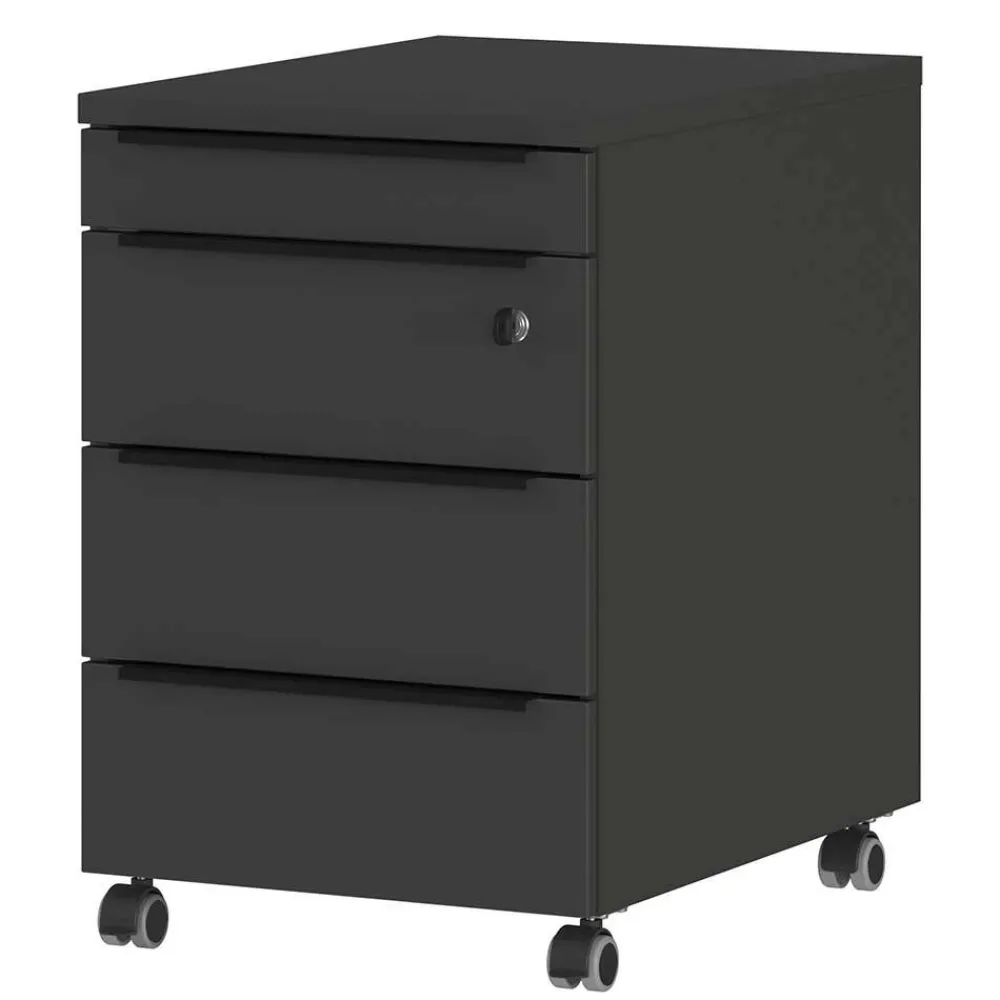 Wohnen Office Rollcontainer in Dunkelgrau - Tila