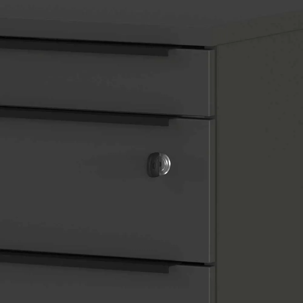 Wohnen Office Rollcontainer in Dunkelgrau - Tila