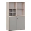 Wohnen Office Schrank in Eiche Hell & Platingrau - Lakes