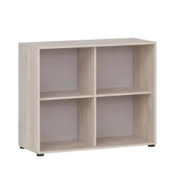 Wohnen Office Schrank in Eiche Hell & Platingrau - Lakes