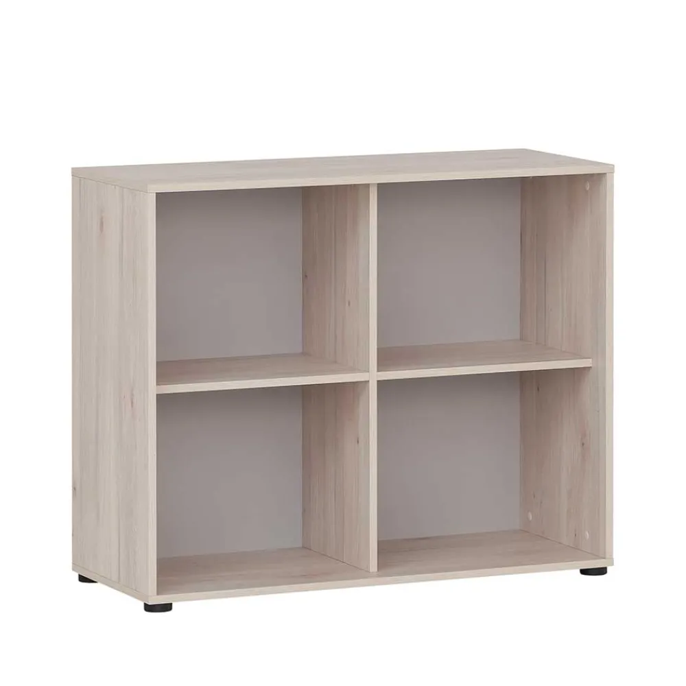 Wohnen Office Schrank in Eiche Hell & Platingrau - Lakes