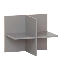 Wohnen Office Schrank in Eiche Hell & Platingrau - Lakes