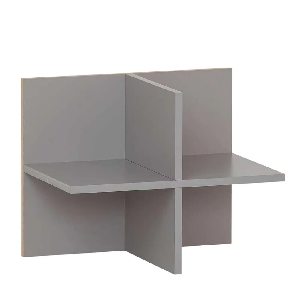 Wohnen Office Schrank in Eiche Hell & Platingrau - Lakes