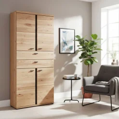 Wohnen Büroschränke*Office Schrank mit vier Türen mit zwei Schubladen - Emly