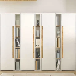 Wohnen Office Schrank- und Regalwand Set - Nonessia (siebenteilig)