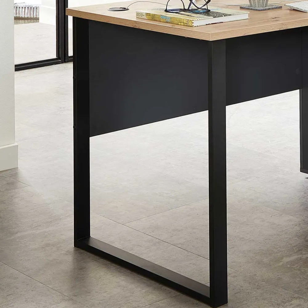 Wohnen Office Schreibtisch mit Kabeldurchlass - Kuetra