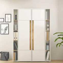 Wohnen Weiße Möbel|Home Office Möbel*Office Schränke und Regale Set - Nonessia (vierteilig)