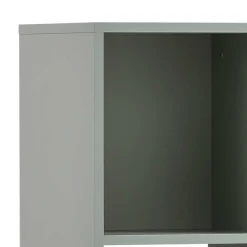 Wohnen Officeregal mit vier Fächern in Graugrün - Neasa