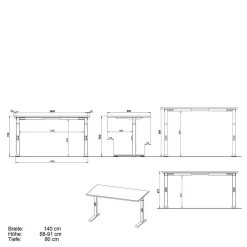 Wohnen Officetisch und Raumteiler Set - Sparkle (zweiteilig)
