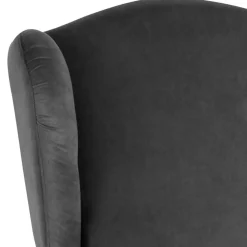 Wohnen Sessel & Hocker|Sessel*Ohrenbackensessel aus Samtvelours Anthrazit - Nikic