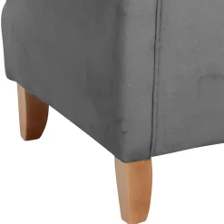 Wohnen Sessel & Hocker|Sessel*Ohrenbackensessel aus Samtvelours Anthrazit - Nikic