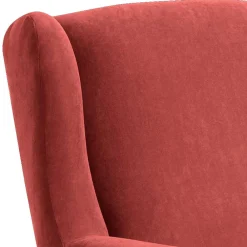 Wohnen Braune Möbel|Sessel & Hocker*Ohrenbackensessel aus Velours in Terracotta - Zadella